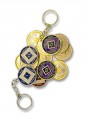 Keychain Medallion Holder Gold Finish